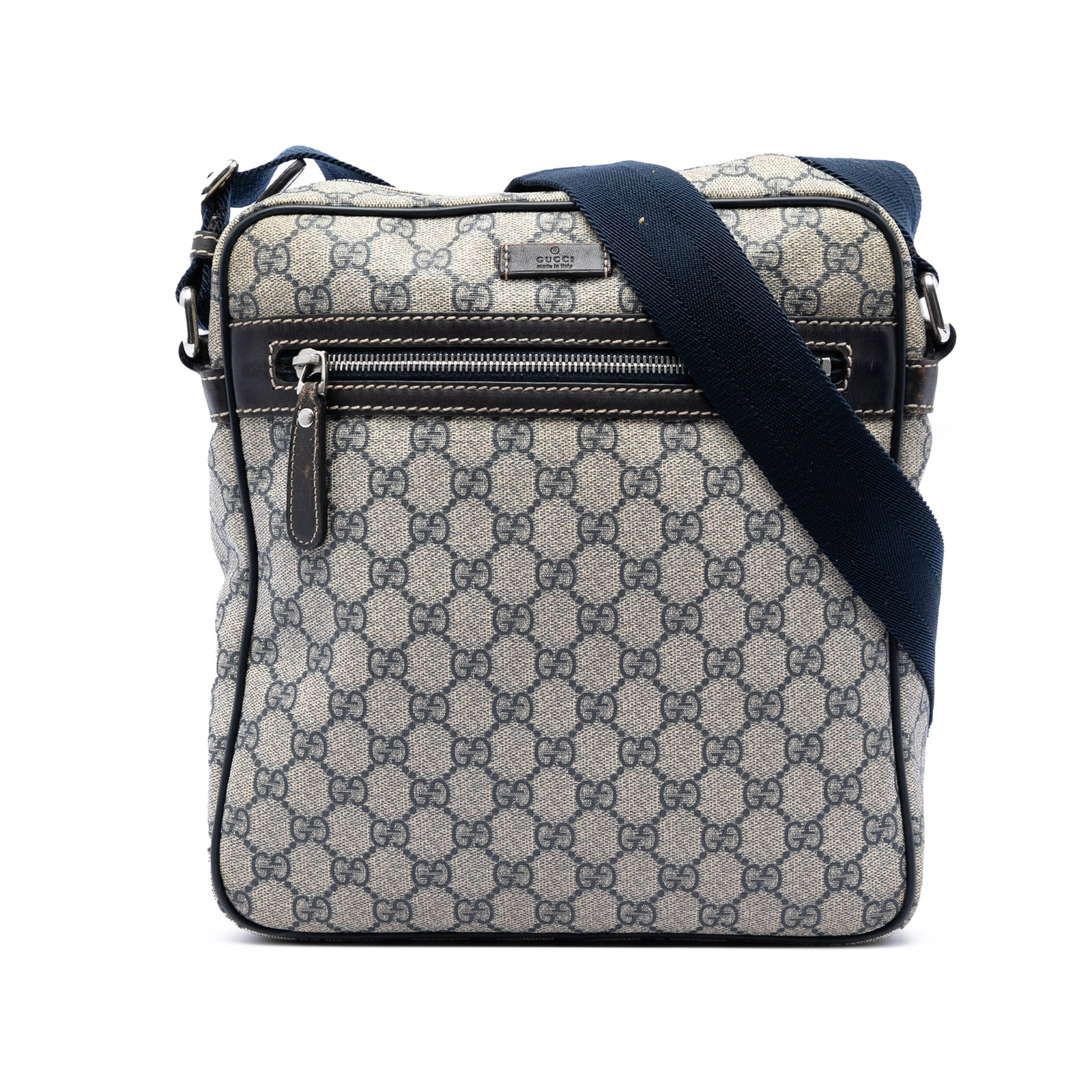 Gucci GG Supreme coated canvas crossbody bag beige: Gucci GG Supreme coated canvas crossbody bag beige Gucci GG Supreme Crossbody bag in beige with a coated canvas body and leather trim. This crossbody design features an adjustable flat canvas shoulder