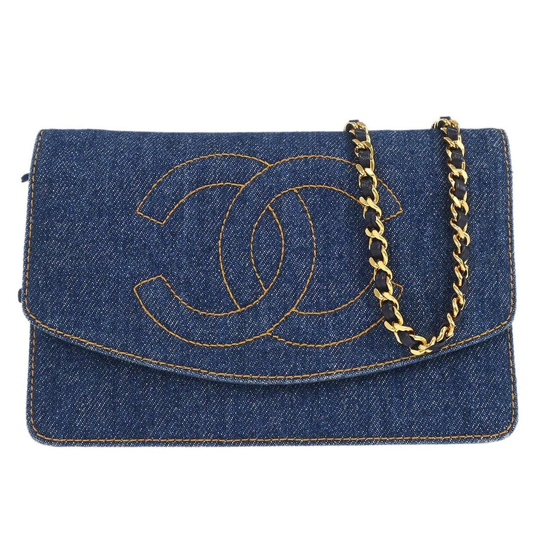 Chanel Timeless WOC Blue Denim Wallet on Chain (1 of 10)