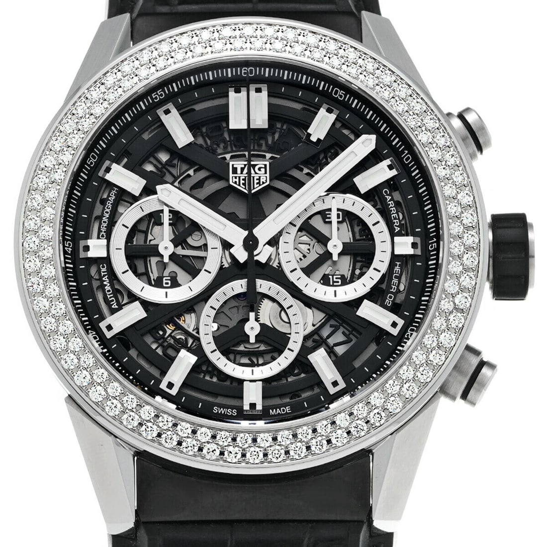 TAG HEUER Carrera Caliber Heuer 02 Chronograph CBG2A12.FC6450 Men's Automatic Watch: TAG HEUER Carrera Caliber Heuer 02 Chronograph CBG2A12.FC6450 Men's Automatic Watch Discover the TAG HEUER Carrera Caliber Heuer 02 Chronograph, a distinguished men's wristwatch that embodies the spir