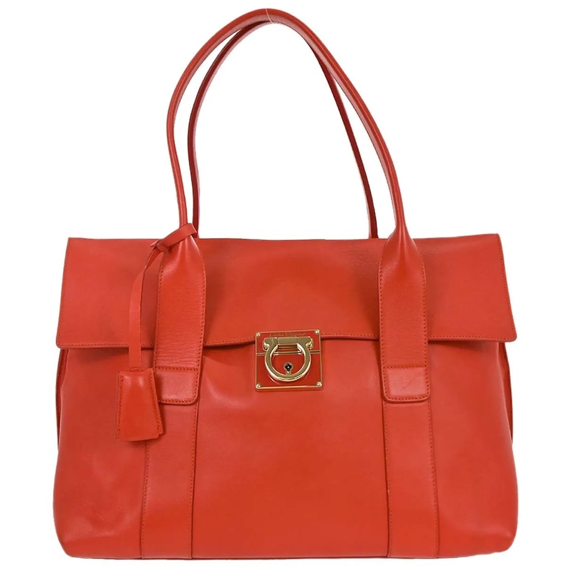 Red Leather Sookie Satchel by Salvatore Ferragamo (1 of 10)