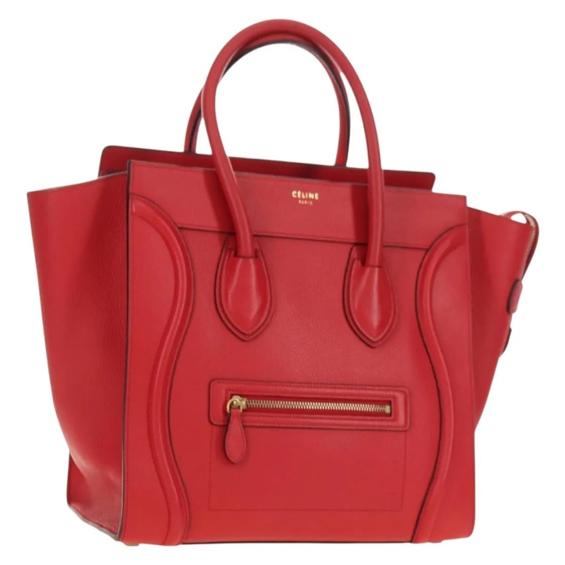 Celine Luggage Bag Red Leather 31cm x 30cm x 17cm (1 of 18)