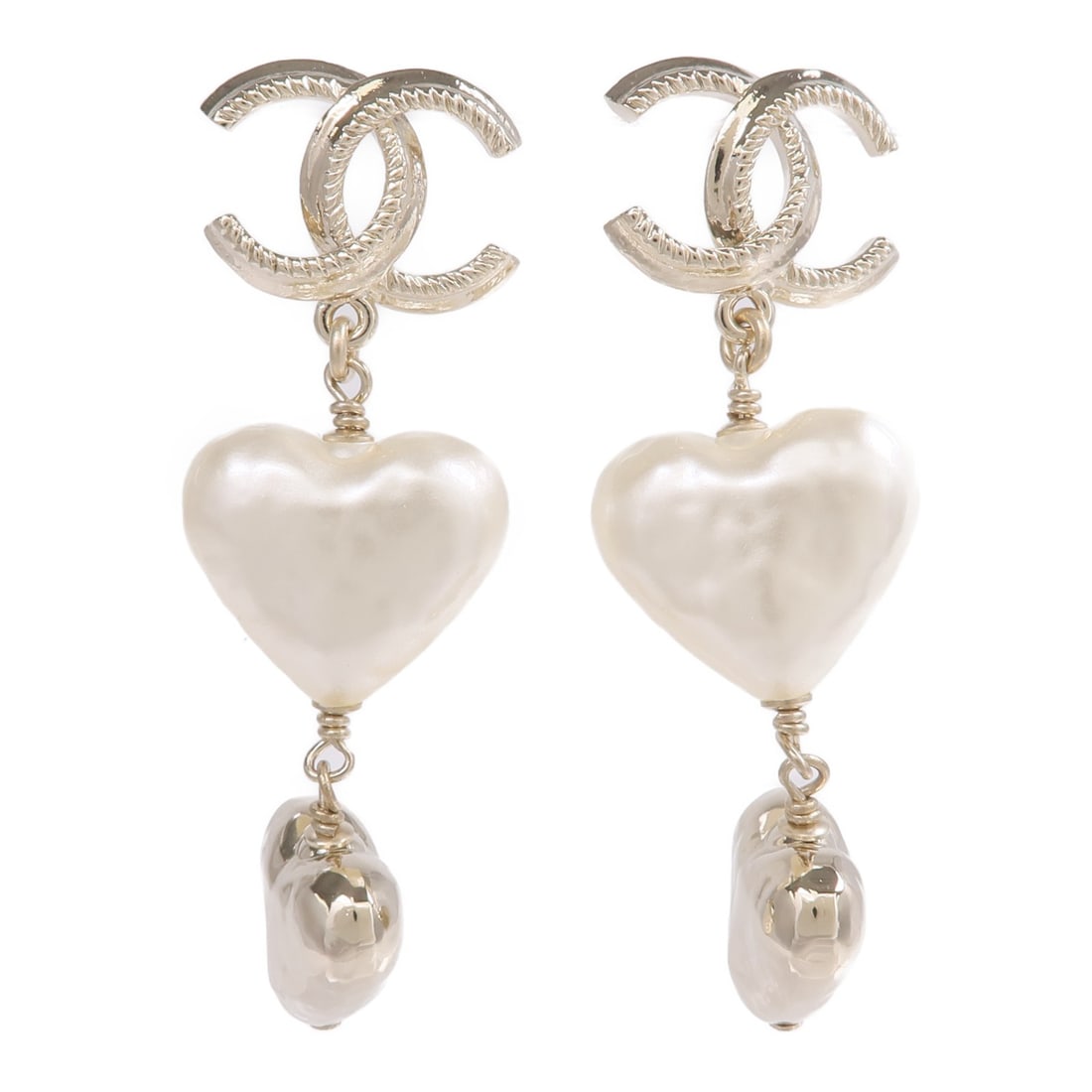 CHANEL Gold Tone Pierced CC Earrings: CHANEL Gold Tone Pierced CC Earrings These CHANEL CC earrings are crafted in a gold-tone metal, featuring the iconic CC logo design. Designed for pierced ears, they offer a classic and elegant accesso