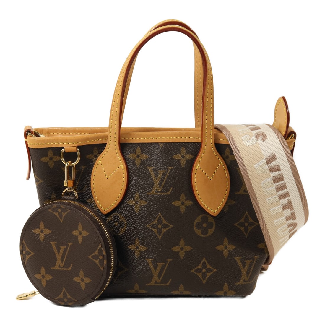 Louis Vuitton Neverfull BB Monogram Canvas Shoulder Bag with Gold Hardware (1 of 18)