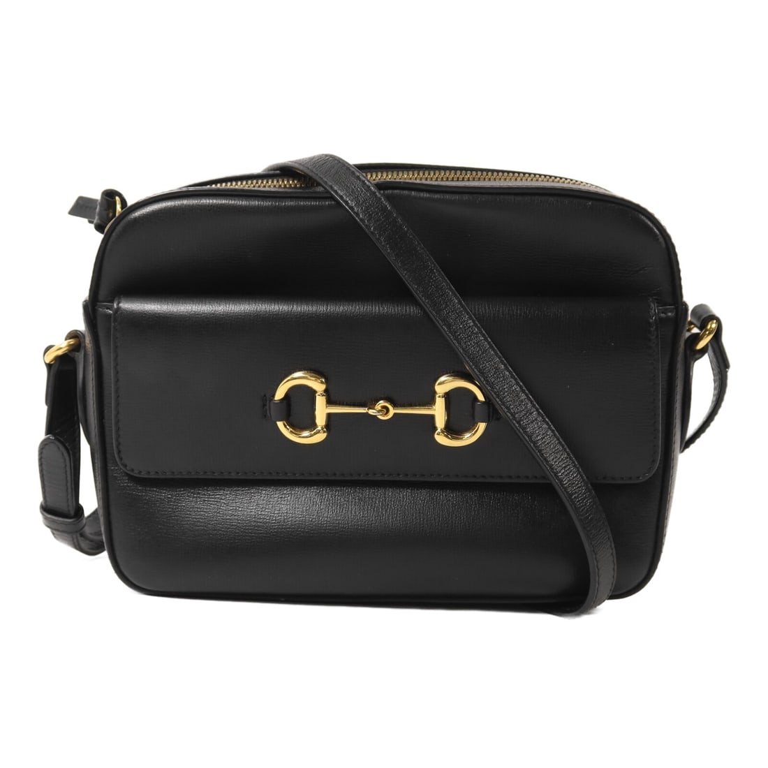 Gucci Horsebit 1955 Small Shoulder Bag Black Calfskin 645454 (1 of 14)