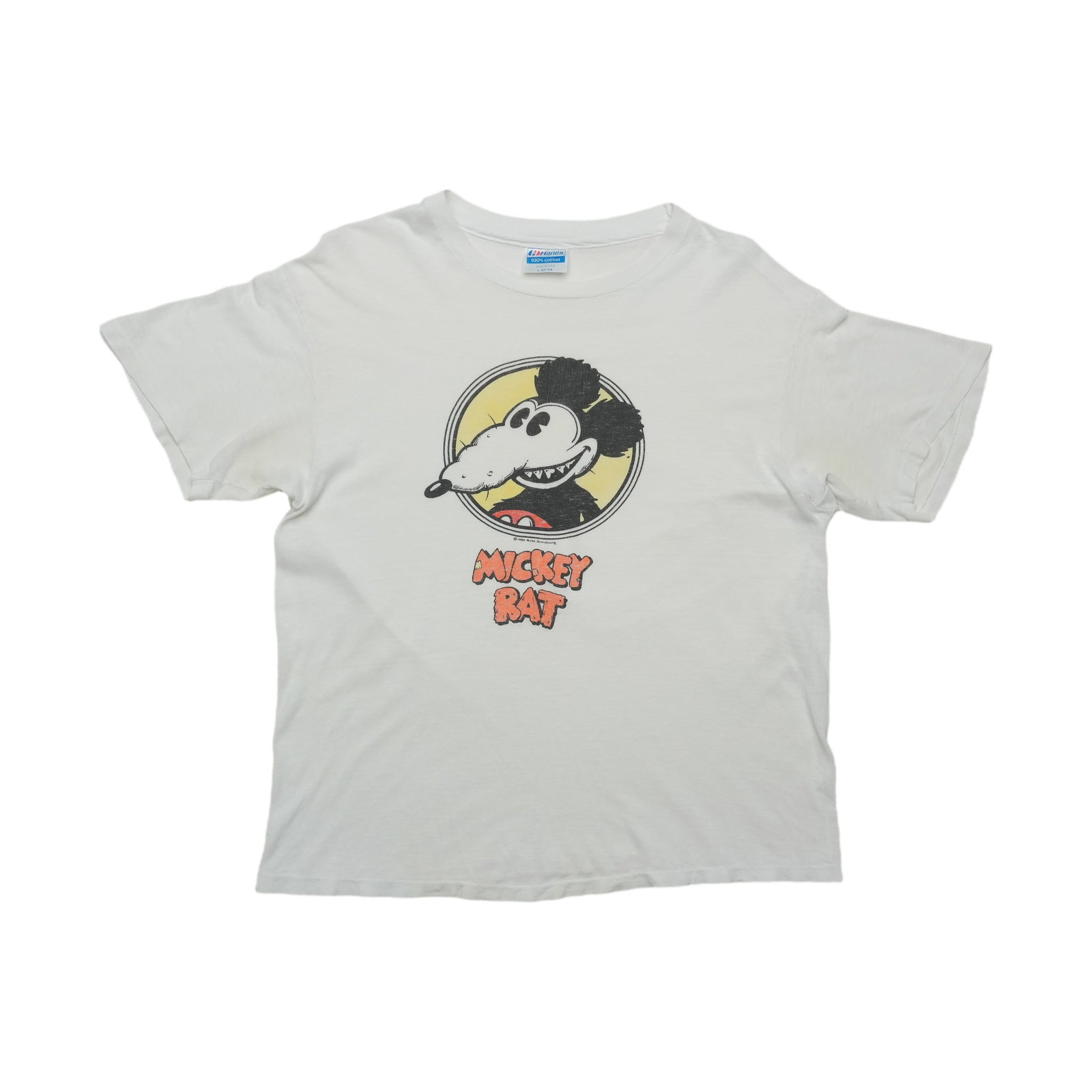 Vintage 1980 Mickey Rat White Cotton Shirt Large (1 of 12)
