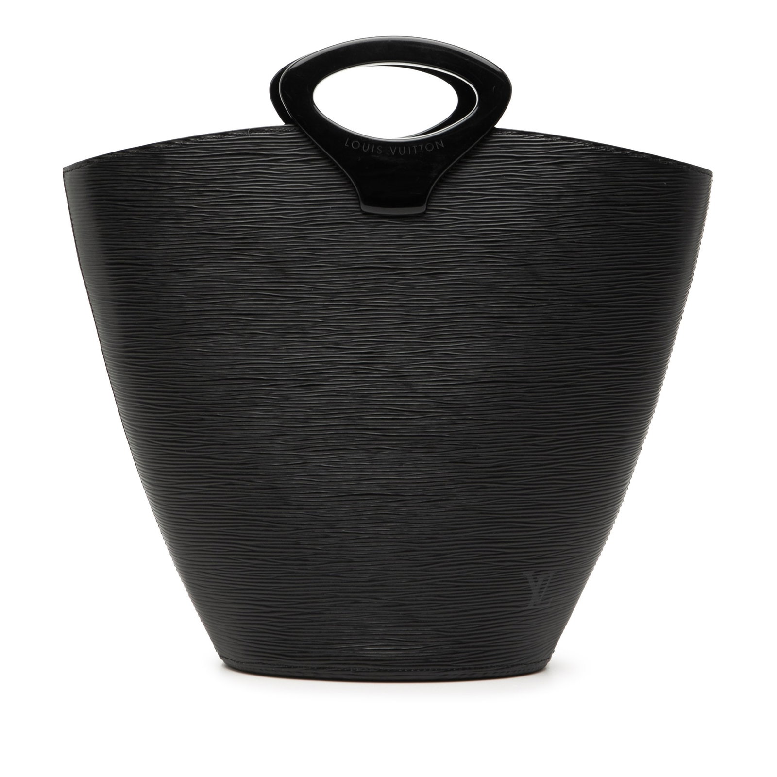 Louis Vuitton Epi Noctambule black leather tote: Louis Vuitton Epi Noctambule black leather tote This Louis Vuitton Epi Noctambule bag features a distinctive epi leather body with acrylic handles, an open top design, and an interior slip pocket for 