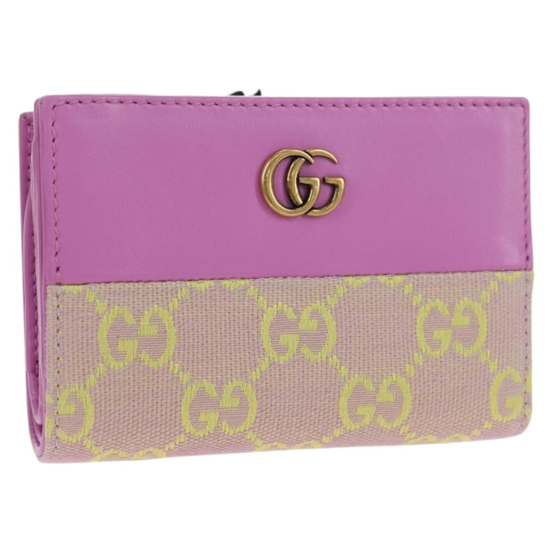 Gucci 783121 GG Canvas Pink Gold Bifold Wallet (1 of 18)