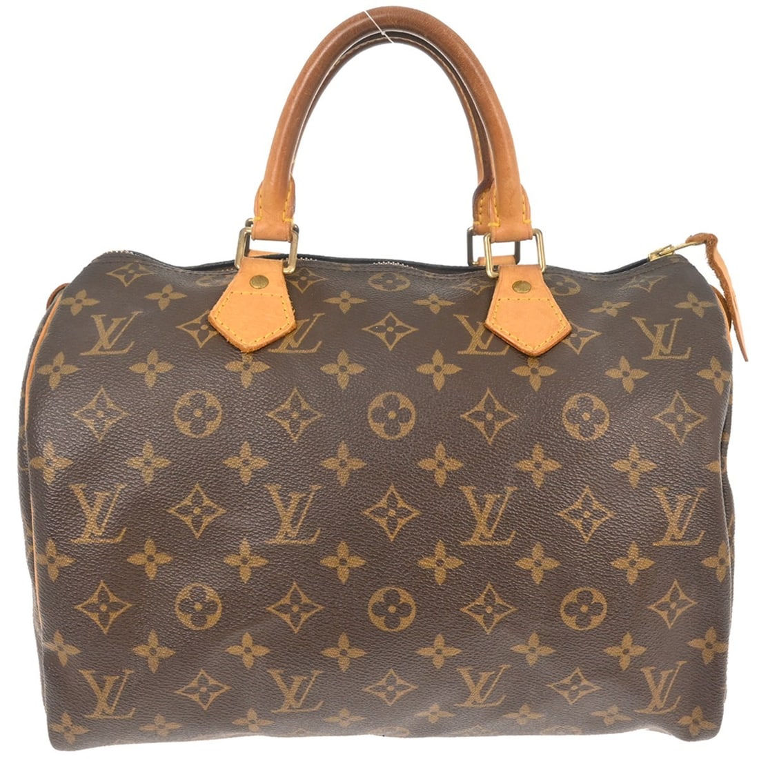 Louis Vuitton Speedy 30 Monogram Canvas Satchel M41526: Louis Vuitton Speedy 30 Monogram Canvas Satchel M41526 Vintage Louis Vuitton Speedy 30 handbag in Monogram canvas with leather double handles and a zip-top closure. This satchel-style bag features a b