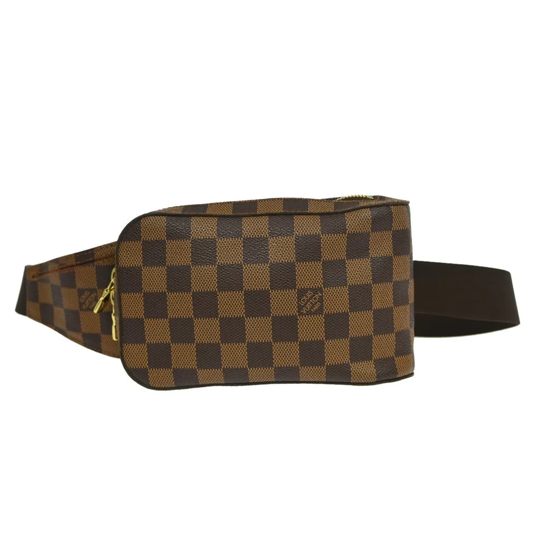 Louis Vuitton Geronimos Waist Bag Brown Damier Canvas: Louis Vuitton Geronimos Waist Bag Brown Damier Canvas Louis Vuitton Geronimos Waist bag in brown canvas. This unisex piece is in very good overall condition, with scuffing on the outside and dirt insi