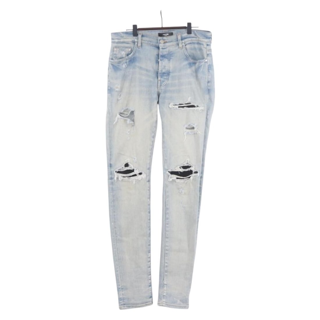 AMIRI Blue Cotton Distressed Denim Pants 32.3 Inseam (1 of 15)