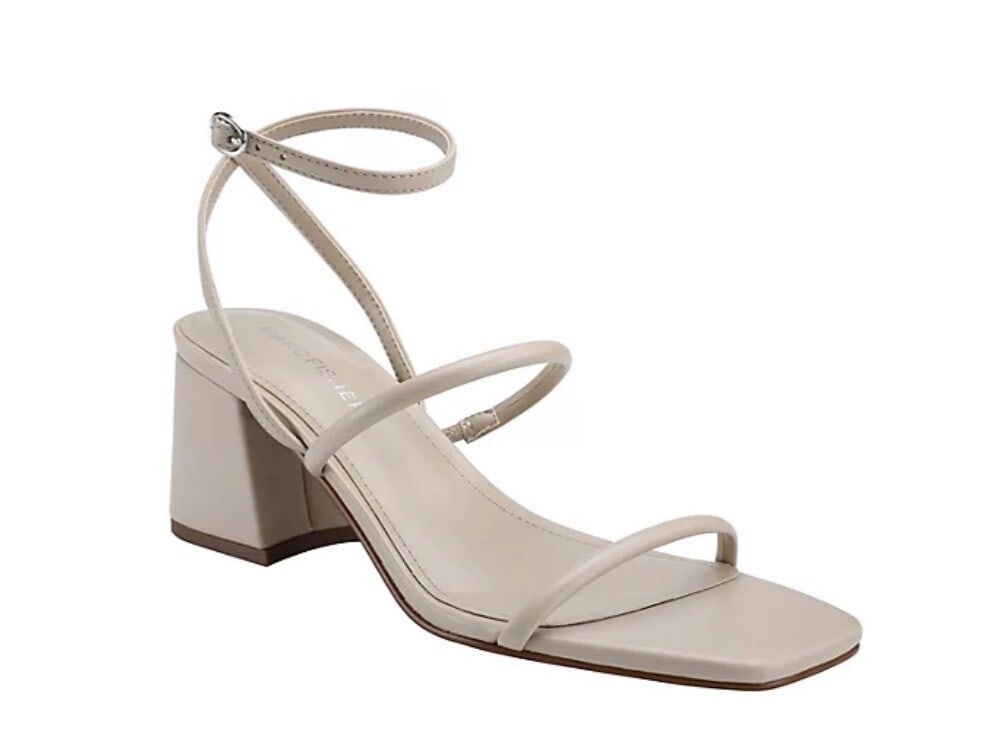 Marc Fisher Gandia Beige Strappy Block Heel Sandals 5M (1 of 5)