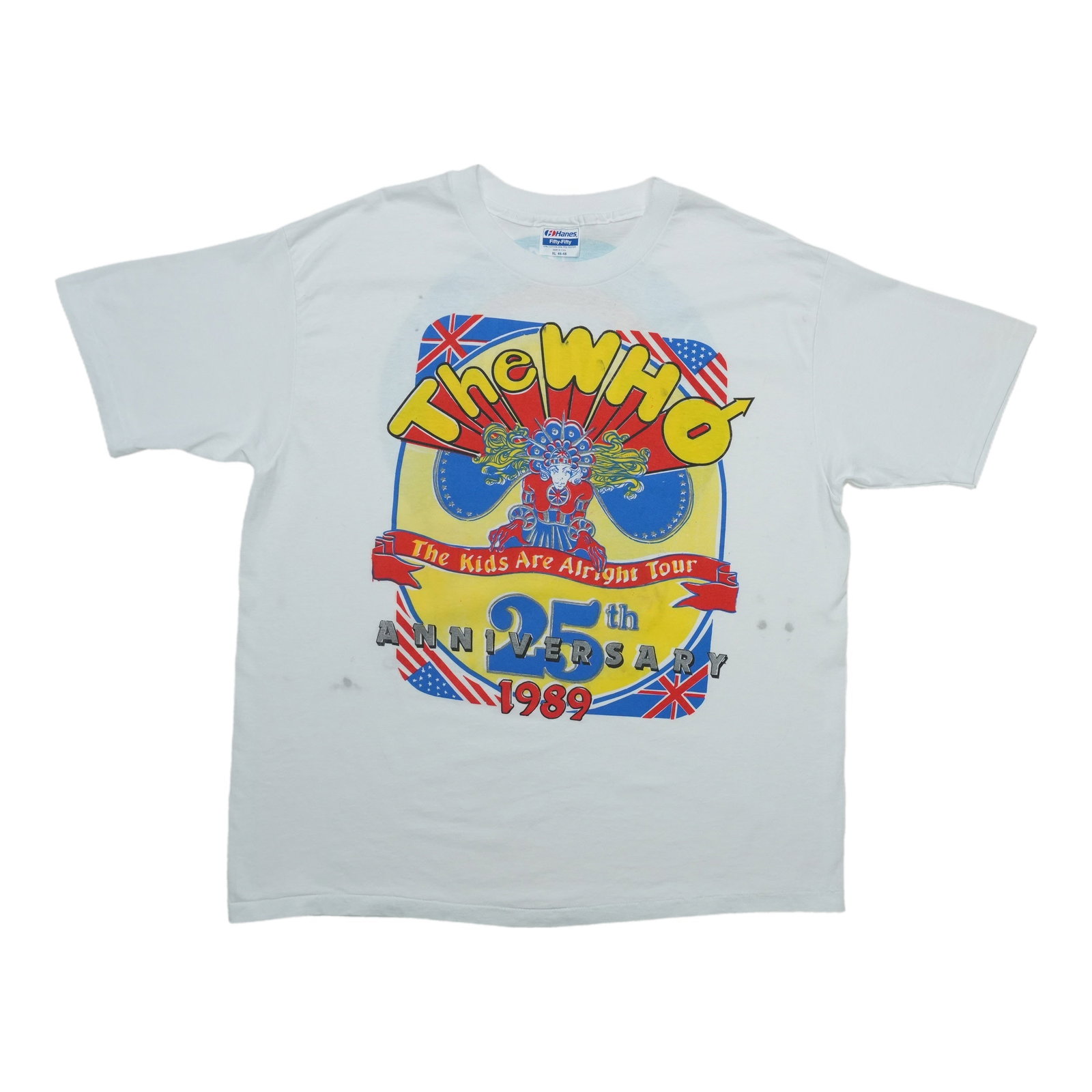 Vintage 1989 The Who concert tee 50 50 cotton poly XL: Vintage 1989 The Who concert tee 50 50 cotton poly XL This is an original vintage 1989 The Who The Kids Are Alright Tour shirt. It is not a modern reproduction. The shirt is in good condition with no 