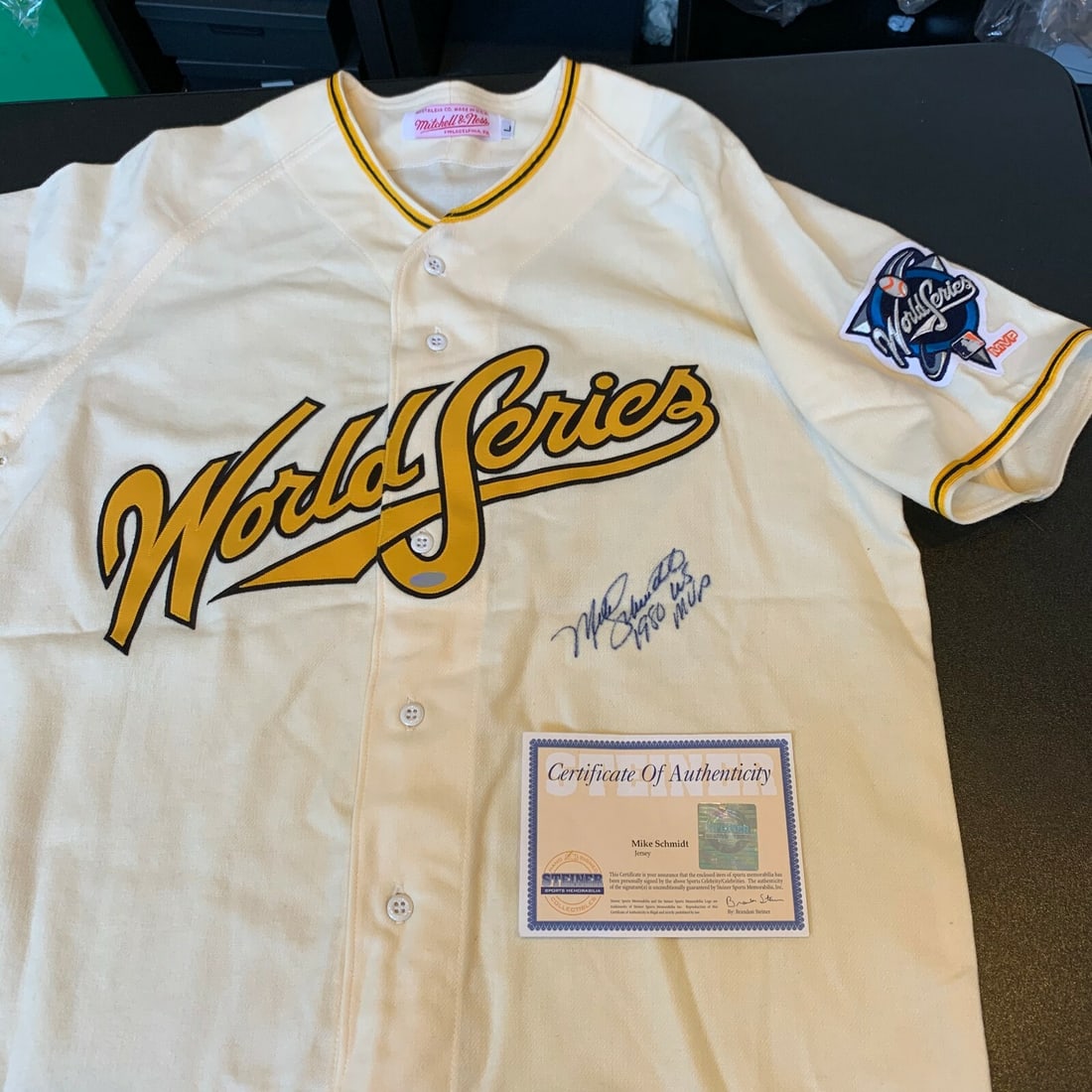 Mike Schmidt signed Phillies 1980 World Series MVP jersey Steiner COA (1 of 9)