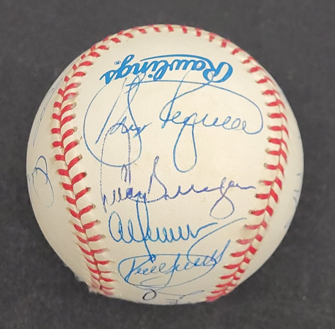 1987 Twins World Series Champions Baseball Signed by 14 With JSA Authentication: 1987 Twins World Series Champions Baseball Signed by 14 With JSA Authentication This is an Official American League baseball signed by 14 members of the 1987 Minnesota Twins World Series Championship 