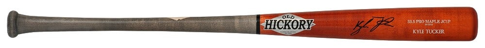 Kyle Tucker Signed Old Hickory Baseball Bat with Beckett COA: Kyle Tucker Signed Old Hickory Baseball Bat with Beckett COA Own a piece of baseball memorabilia with this Kyle Tucker signed Old Hickory game model brown baseball bat. This bat is an original item fr