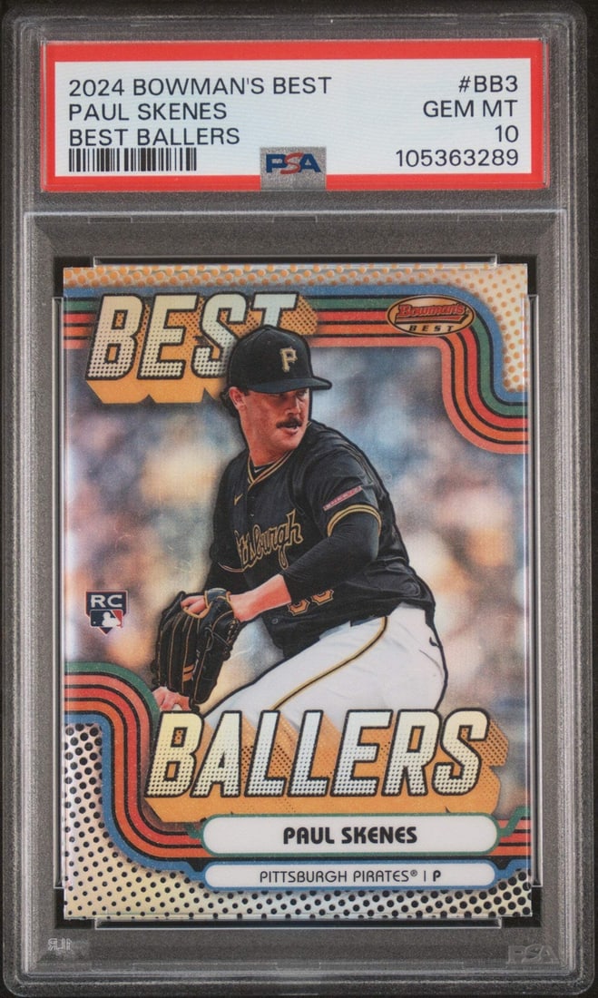 2024 Bowmans Best Paul Skenes #BB3 RC PSA 10 Baseball Card (1 of 2)
