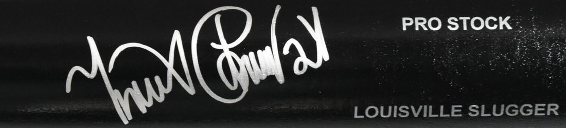 Signed Miguel Cabrera Louisville Slugger Black Pro Bat Beckett Holo: Signed Miguel Cabrera Louisville Slugger Black Pro Bat Beckett Holo This is a black Louisville Slugger Pro baseball bat signed by Miguel Cabrera. The bat is an original item associated with the Detroi