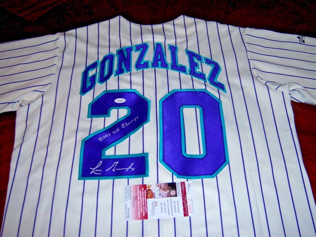 Luis Gonzalez signed Majestic Diamondbacks jersey JSA COA (1 of 1)