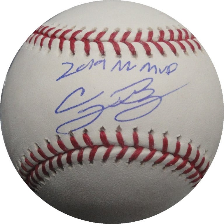 Cody Bellinger Autographed Baseball 2019 NL MVP MLB Authentic Dodgers: Cody Bellinger Autographed Baseball 2019 NL MVP MLB Authentic Dodgers This is a Cody Bellinger signed baseball commemorating his achievement as the 2019 NL MVP. The ball is an original product authent