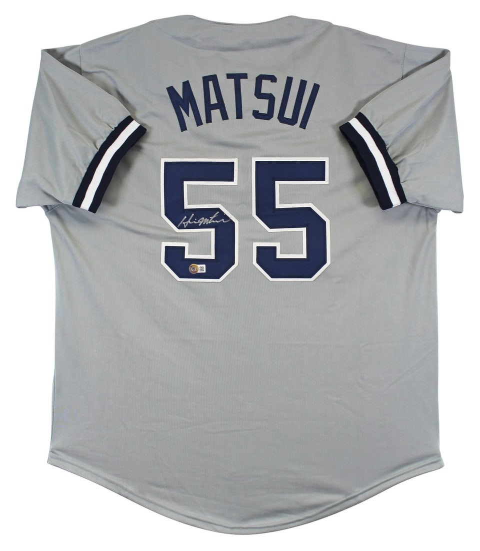 Hideki Matsui Signed Grey Pro Style Jersey BAS Authenticated Yankees (1 of 3)