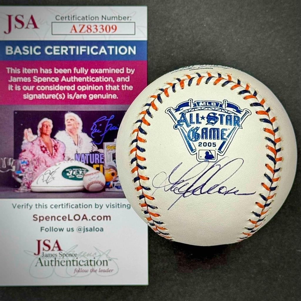 Garret Anderson signed MLB All Star Game baseball JSA COA: Garret Anderson signed MLB All Star Game baseball JSA COA This is an original 2005 MLB All Star Game baseball autographed by Garret Anderson of the Anaheim Angels. The signature has been authenticated