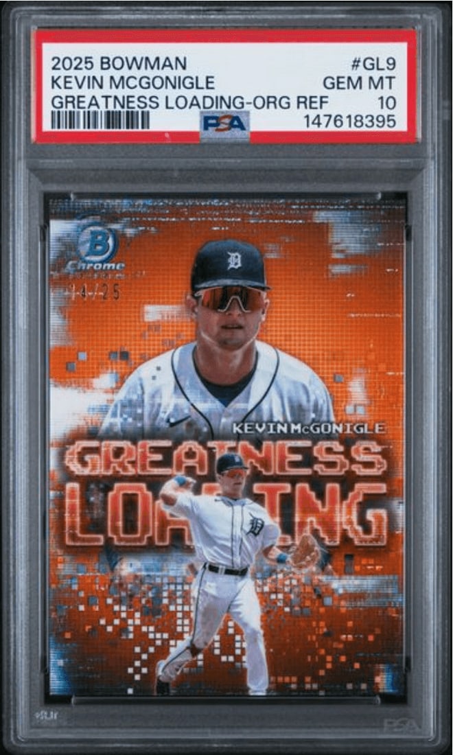 PSA 10 Kevin McGonigle Bowman GL9 Orange Refractor RC (1 of 2)