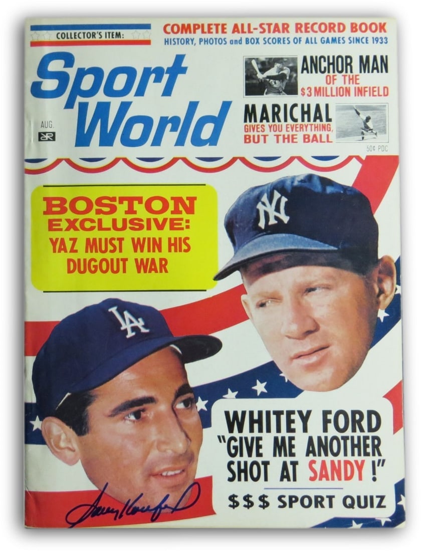 Sandy Koufax Autographed Sport World Magazine August 1964 Dodgers Online Authentics (1 of 4)