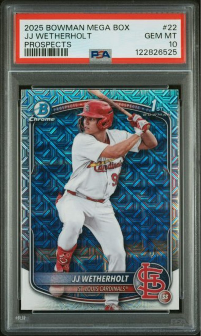PSA 10 Bowman Mega Box JJ Wetherholt Rookie Baseball Card 2025 #22 (1 of 2)