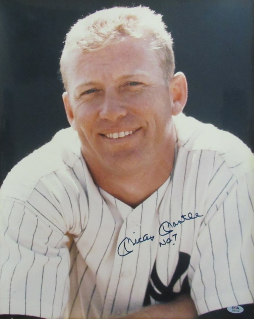Mickey Mantle HOF Signed Inscribed 16x20 Photo Yankees PSA/DNA: Mickey Mantle HOF Signed Inscribed 16x20 Photo Yankees PSA/DNA Celebrate the legacy of baseball legend Mickey Mantle with this original signed and inscribed 16x20 photo featuring the iconic New York Y