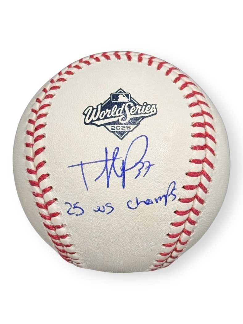 Teoscar Hernandez Signed 2025 WS Baseball Dodgers Fanatics Authenticated (1 of 3)
