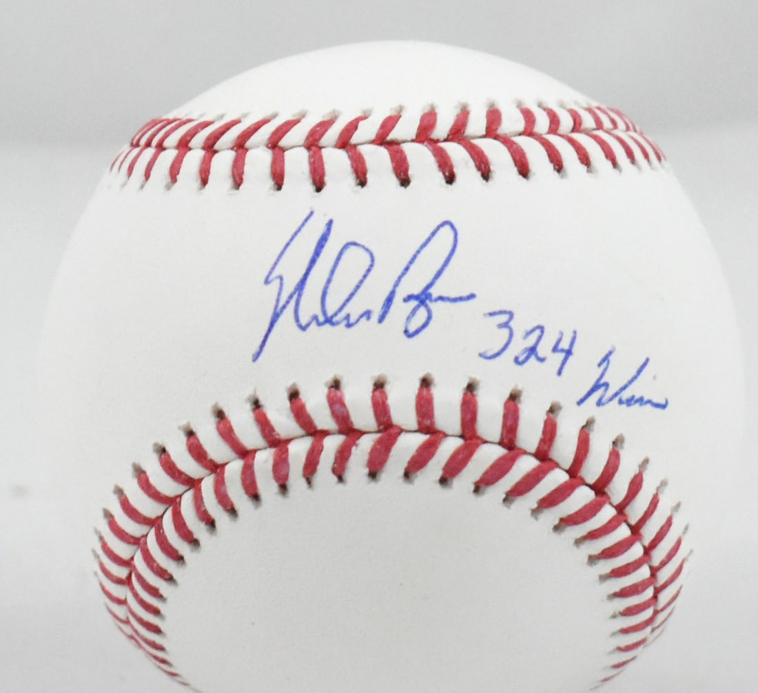 PSA Nolan Ryan signed Rawlings OML baseball 324 wins Texas Rangers: PSA Nolan Ryan signed Rawlings OML baseball 324 wins Texas Rangers This is an original Rawlings Official Major League Baseball autographed by Nolan Ryan, commemorating his 324 career wins. The signatu