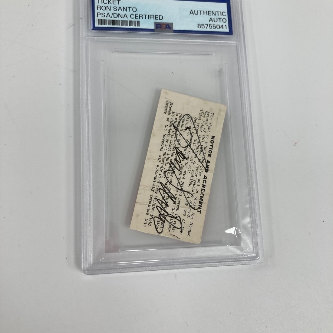 Autographed Ron Santo Day 1971 Ticket With PSA DNA Certification (1 of 4)