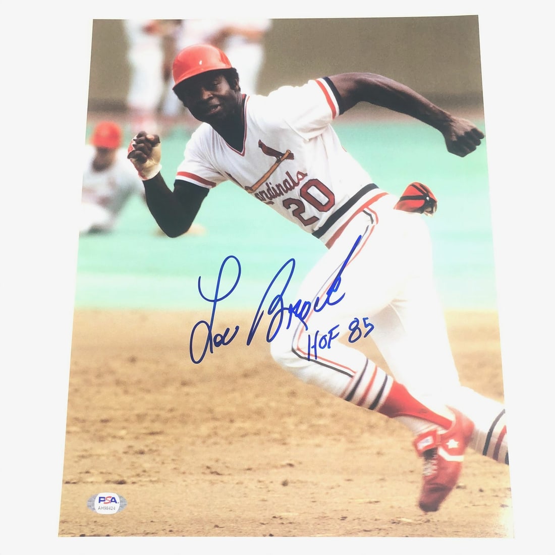 Lou Brock autographed PSA DNA 11x14 Cardinals photo HOF 85 (1 of 3)