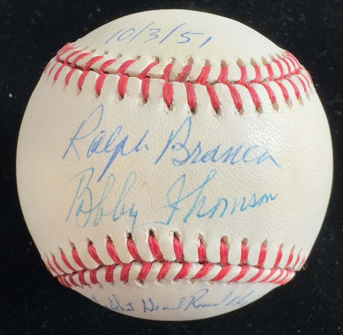Beckett Authenticated National League Baseball Signed by Thomson and Branca (1 of 1)