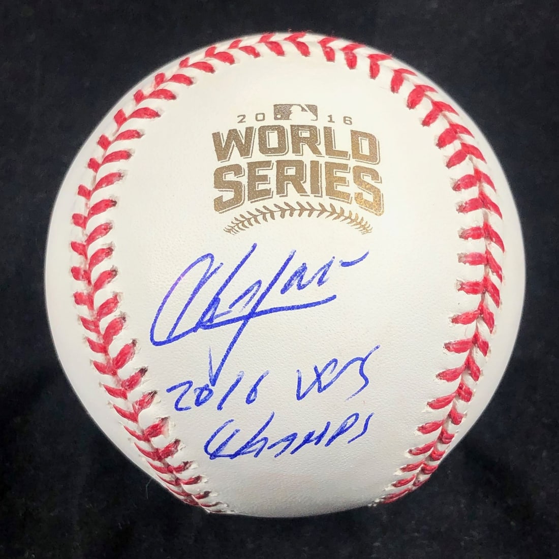 PSA DNA Aroldis Chapman signed 2016 World Series Cubs baseball: PSA DNA Aroldis Chapman signed 2016 World Series Cubs baseball This is a 2016 Rawlings Official World Series baseball autographed and inscribed "2016 WS Champs" by Aroldis Chapman, who played for the 