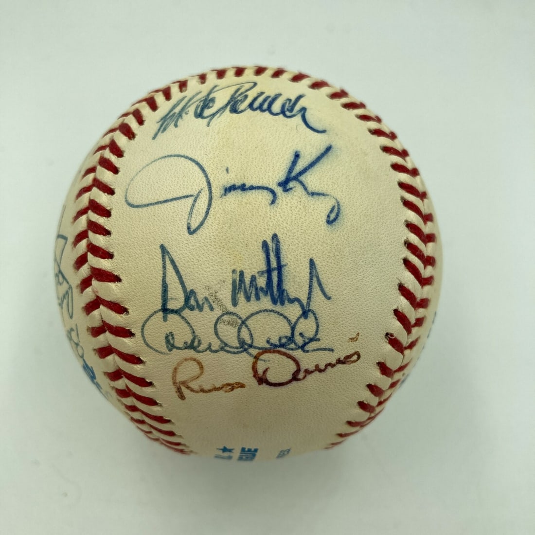 1995 Yankees Signed Baseball Derek Jeter Mariano Rivera Core Four JSA Authenticated: 1995 Yankees Signed Baseball Derek Jeter Mariano Rivera Core Four JSA Authenticated This exceptional 1995 New York Yankees team-signed baseball features the coveted rookie signatures of the legendary 