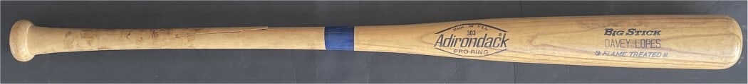 Davey Lopes Cracked Game Used Baseball Bat Los Angeles Dodgers: Davey Lopes Cracked Game Used Baseball Bat Los Angeles Dodgers This is a game-used baseball bat from Davey Lopes, an esteemed player of the Los Angeles Dodgers. The bat has been utilized in actual gam