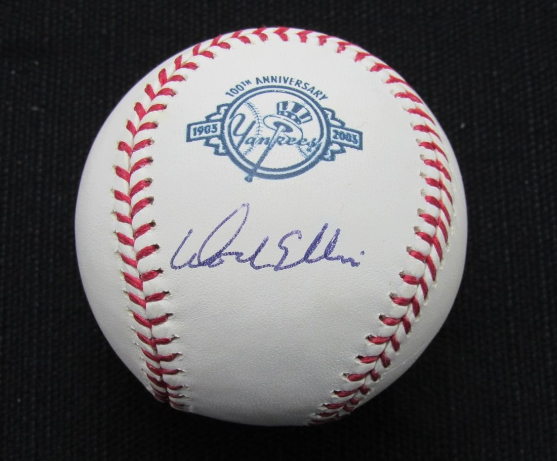 Doc Ellis Autographed Yankees 100th OML Baseball JSA Certified (1 of 2)