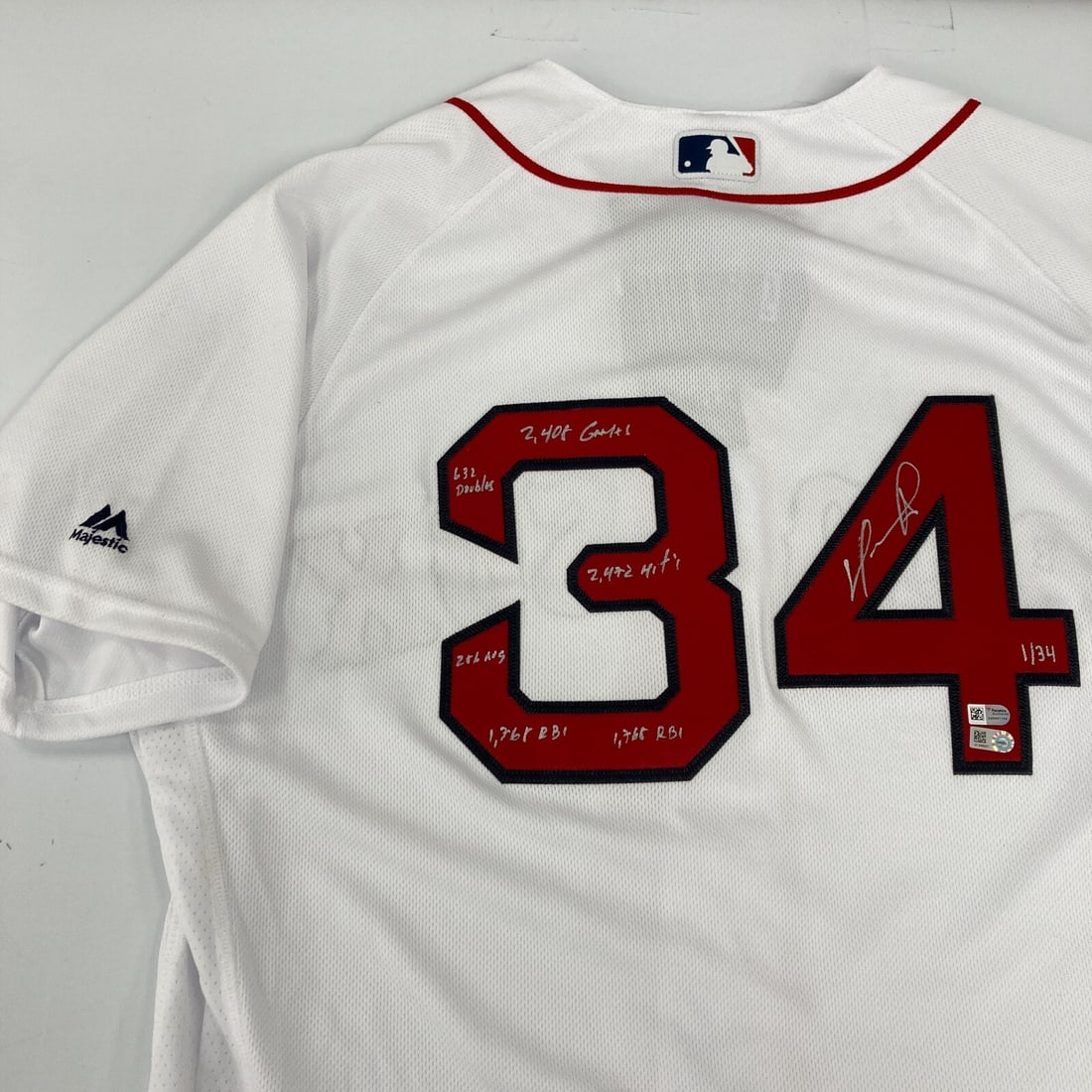 David Ortiz Signed Heavily Inscribed Boston Red Sox Jersey Fanatics Authentic 1/34 (1 of 10)