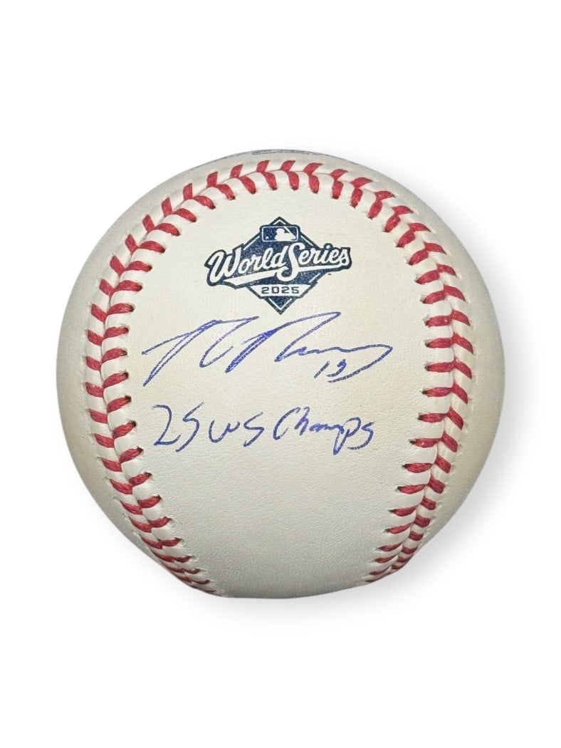 Max Muncy Autographed 2025 World Series Baseball Los Angeles Dodgers Seller Authenticated: Max Muncy Autographed 2025 World Series Baseball Los Angeles Dodgers Seller Authenticated This is an original 2025 World Series baseball autographed by Max Muncy of the Los Angeles Dodgers. The baseba