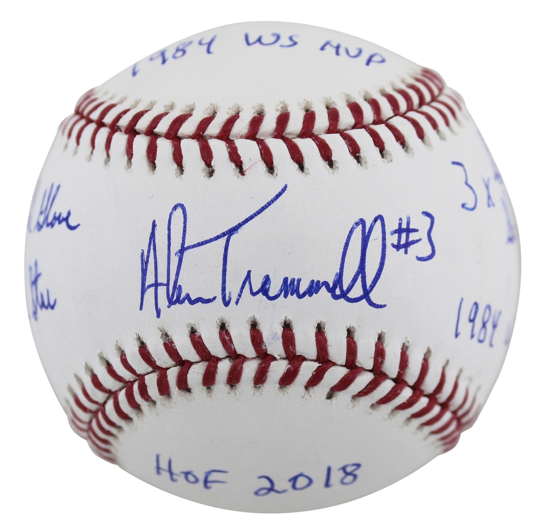 Alan Trammell signed Detroit Tigers OML baseball BAS witnessed: Alan Trammell signed Detroit Tigers OML baseball BAS witnessed This official Major League Baseball has been personally signed by Alan Trammell of the Detroit Tigers. The ball features the inscription 