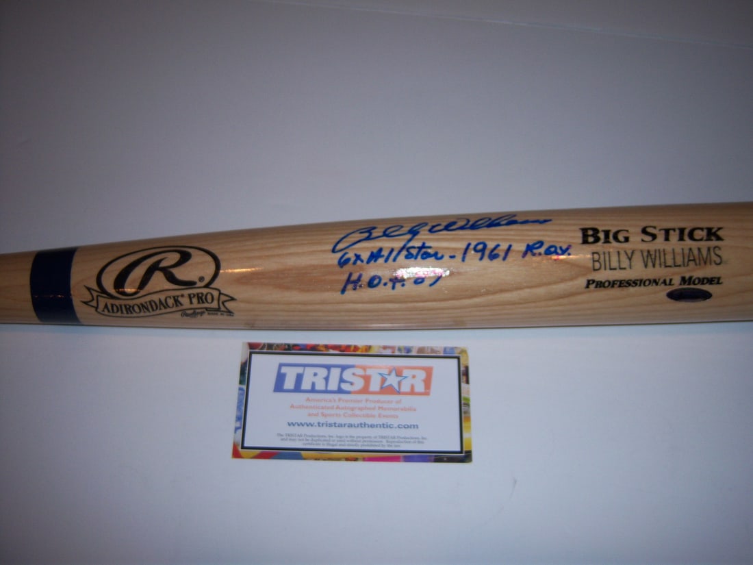 Billy Williams Signed Baseball Bat Chicago Cubs Hall of Fame TRISTAR Hologram: Billy Williams Signed Baseball Bat Chicago Cubs Hall of Fame TRISTAR Hologram This pre-owned baseball bat is signed by Billy Williams of the Chicago Cubs. It is an original item and comes with TRISTAR