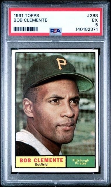 PSA 5 1961 Topps Roberto Clemente #388 Baseball Card (1 of 2)