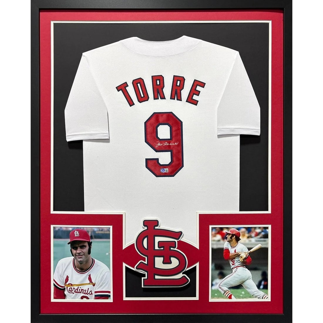 Framed Joe Torre Cardinals Autographed Jersey Beckett Authenticated (1 of 2)