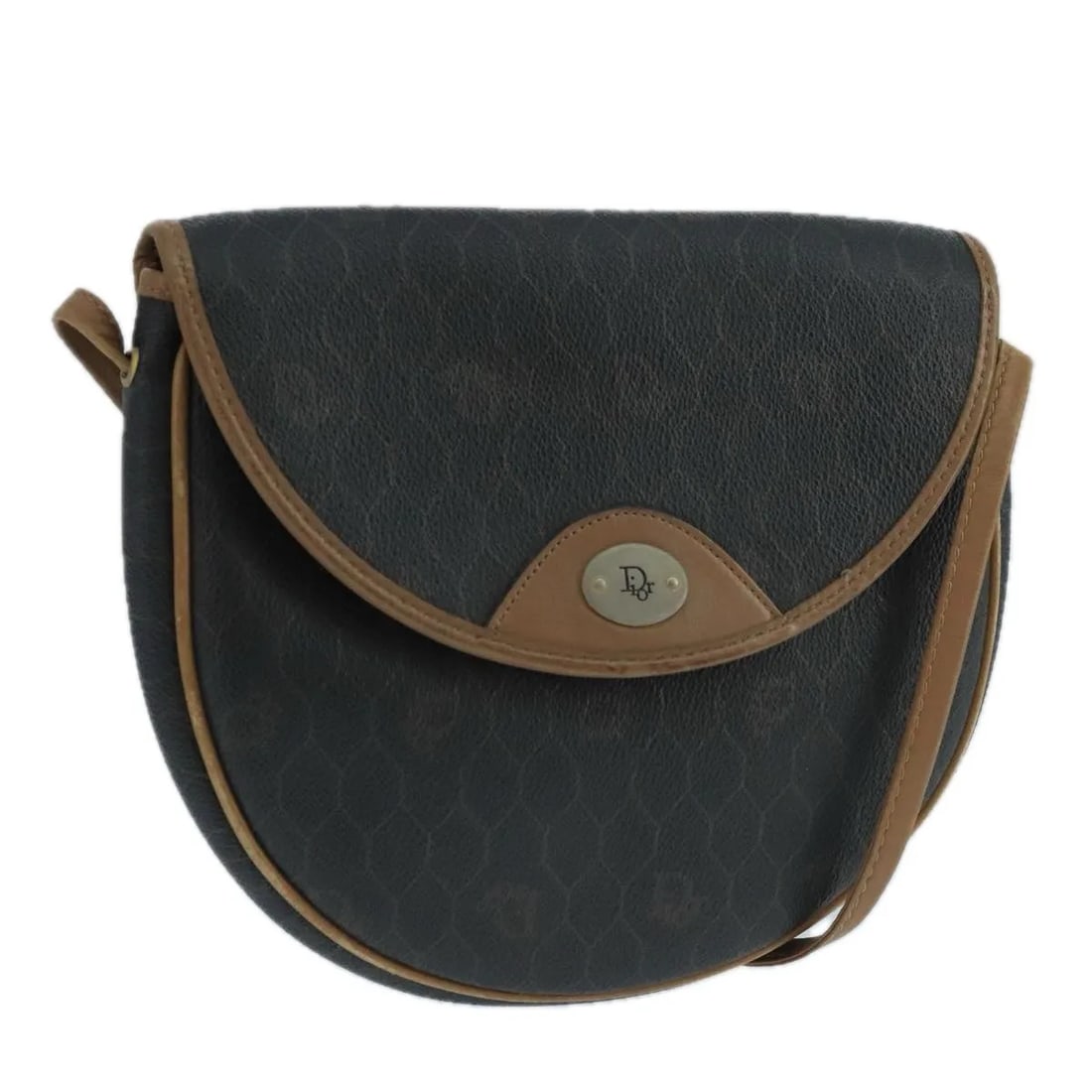 Christian Dior Vintage Honeycomb Flap Shoulder Bag PVC Black: Christian Dior Vintage Honeycomb Flap Shoulder Bag PVC Black Vintage Christian Dior Honeycomb Flap bag in black PVC with a flap-front design. This unisex piece is presented in fair, usable vintage con