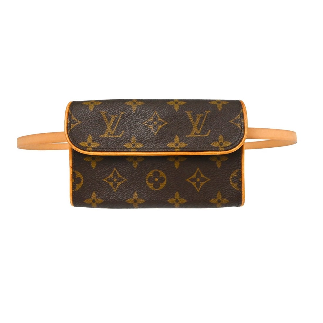 Louis Vuitton Pochette Florentine Monogram Canvas Belt Bag M51855: Louis Vuitton Pochette Florentine Monogram Canvas Belt Bag M51855 Vintage Louis Vuitton Pochette Florentine bum bag in brown Monogram canvas with leather trim and an adjustable leather belt. This smal
