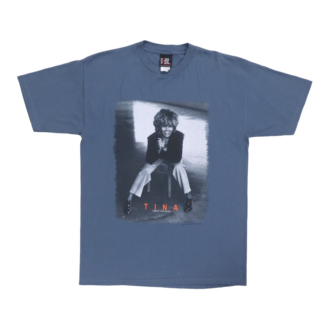 Vintage 2000 Tina Turner Tour Shirt Blue Cotton Front and Back Graphics: Vintage 2000 Tina Turner Tour Shirt Blue Cotton Front and Back Graphics This is an original vintage 2000 Tina Turner Twenty Four Seven Tour shirt featuring front and back graphics. The shirt is made f