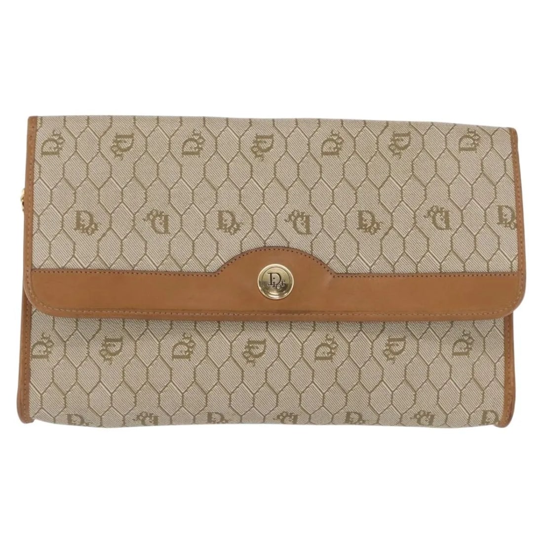 Christian Dior Honeycomb Canvas Shoulder Bag Vintage Beige 28cm: Christian Dior Honeycomb Canvas Shoulder Bag Vintage Beige 28cm This vintage Christian Dior handbag features a beige canvas body with the iconic honeycomb chain design. It is designed for women and me