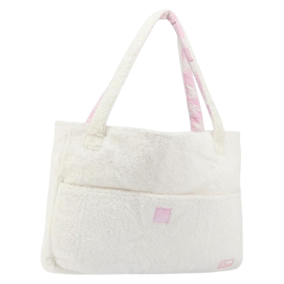 Christian Dior White Cotton Tote Bag Authentic 160672 (1 of 18)