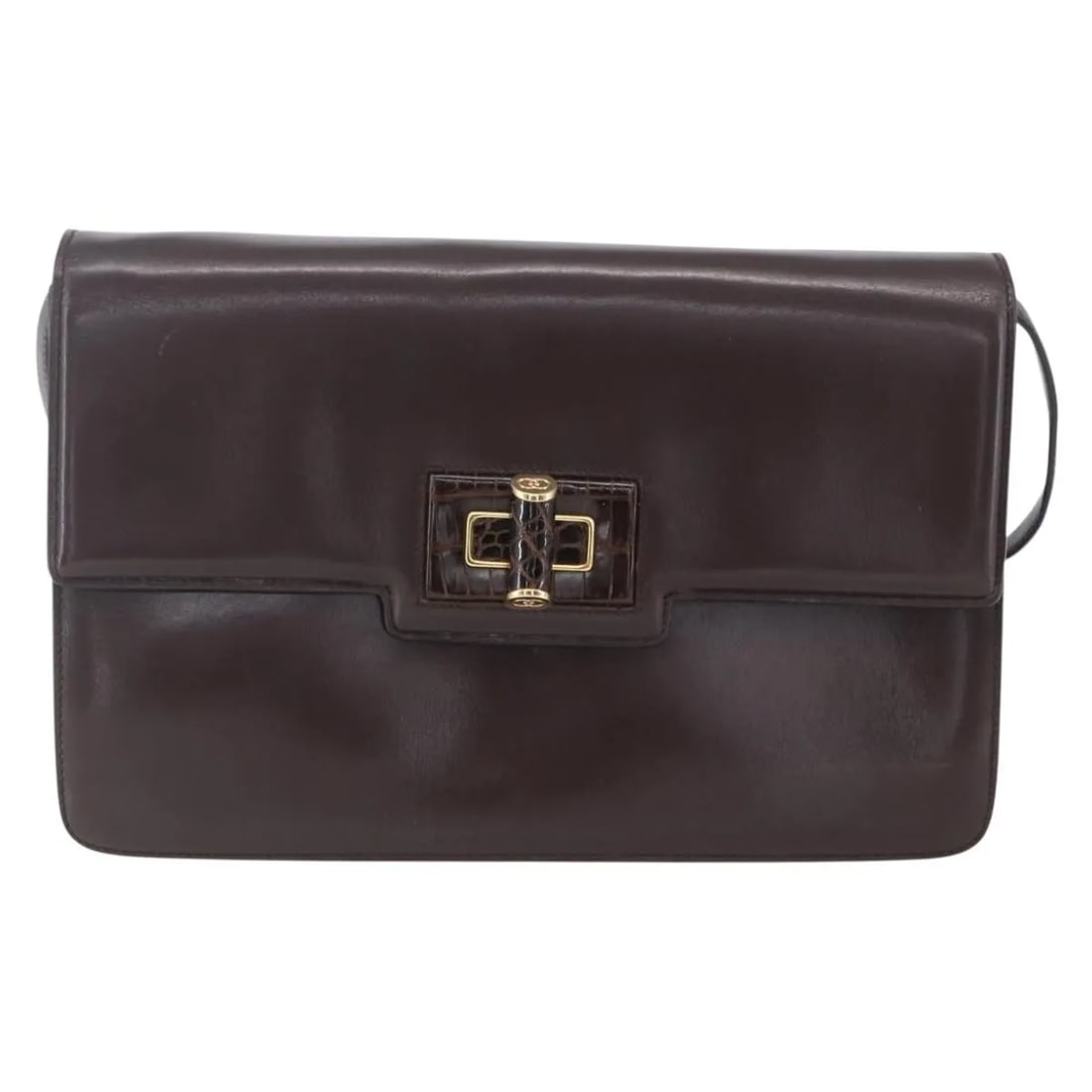 Gucci Vintage Brown Leather Shoulder Bag 26cm x 16cm x 4cm: Gucci Vintage Brown Leather Shoulder Bag 26cm x 16cm x 4cm This Gucci vintage shoulder bag is crafted from brown leather and designed for women. It features a classic silhouette with dimensions of 26c